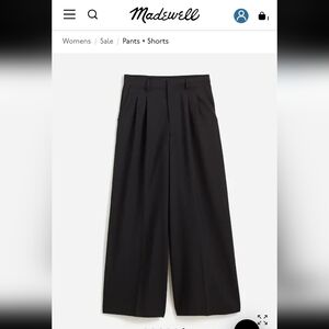 Madewell Black Wide-Leg Trousers